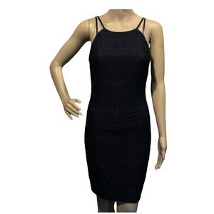 Guess Black Lace Patterned Dress